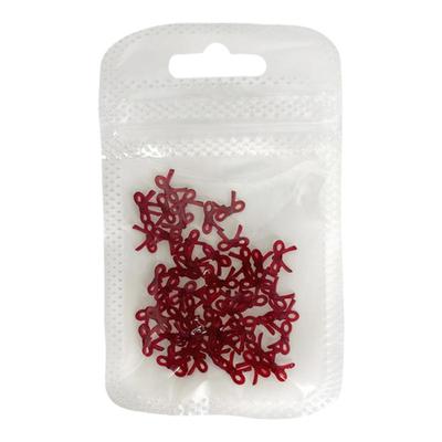 安格拉酒红色镂空飘带蝴蝶结