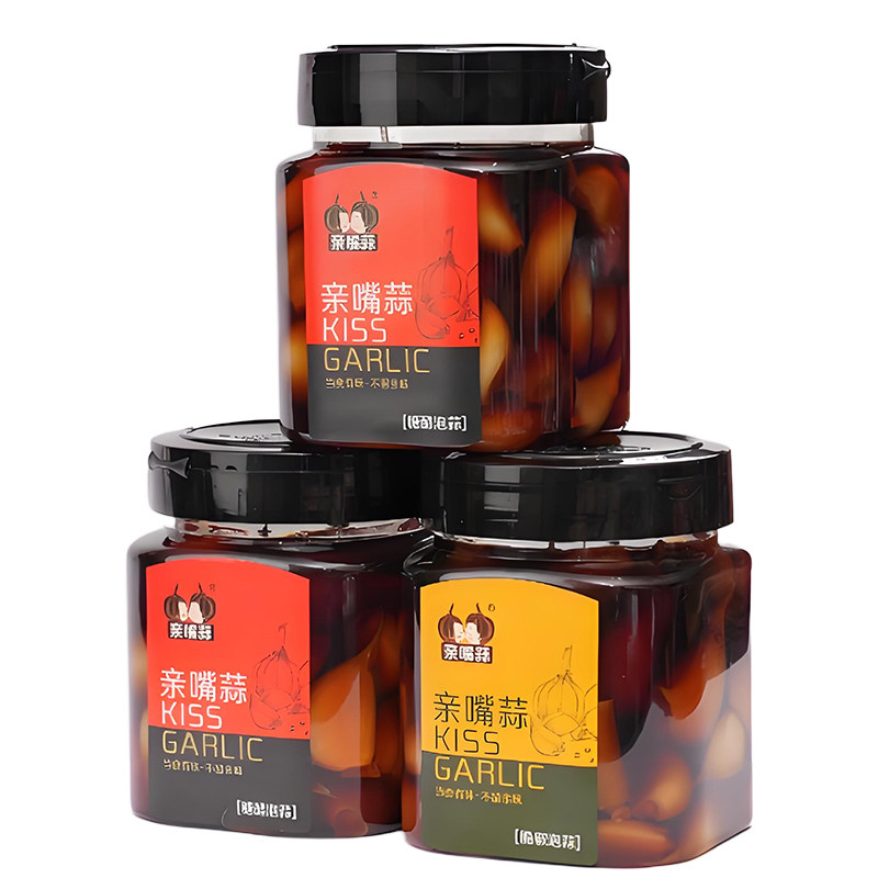 亲嘴蒜糖蒜下饭菜糖醋蒜大蒜头腌制咸菜特产即食甜蒜袋装正宗瓶装