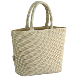 布奏夏天编织包包海边沙滩包草编妈咪包饭盒手提袋子时尚外出宝妈