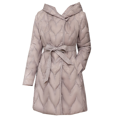 高端轻薄连帽羽绒服女