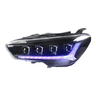 适用于18-20款现代IX35改装led日行灯流光转向led透镜大灯总成