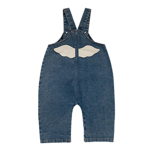 幼悠女童可爱卡通背带裤春夏新款女孩洋气百搭牛仔裤宝宝时尚裤子