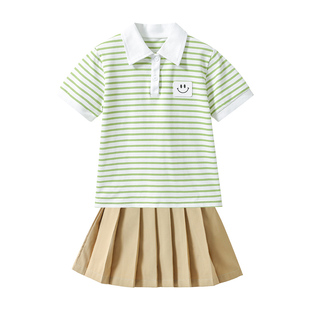 夏季小学生班服校服套装儿童毕业照运动会纯棉短袖幼儿园园服套装