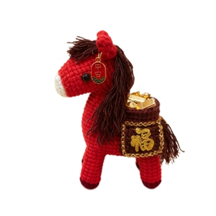 2026马上有钱DIY材料包马年有福摆件钩编织钩针小马玩偶新年礼物