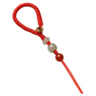 钥匙手把件挂绳和田玉车钥匙挂件绳平安扣编绳半成品配饰车挂绳