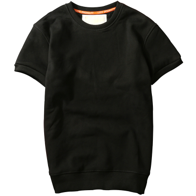 冬季新款加绒加厚卫衣短袖T恤