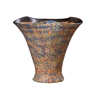 景德镇花盆陶瓷手捏异形大口径喇叭盆复古轻奢蝴蝶兰老桩法师瓷盆