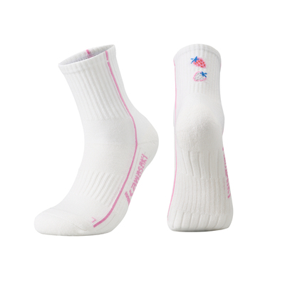 川崎羽毛球运动袜女加厚毛巾底