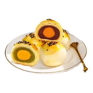 元朗荣华蛋黄酥400g礼盒装黑芝麻红豆蛋黄酥传统糕点小吃送礼佳品