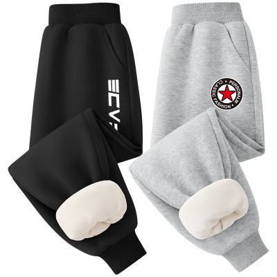 男童加绒银狐绒裤子冬装赛罗奥特