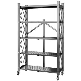 佳帮手厨房微波炉置物架多层多功能落地式免安装置物架货架折叠架