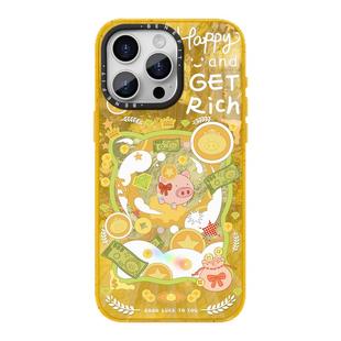 benefit金色发财好运小猪17适用于iphone16promax苹果15PRO晶盾磁吸手机壳13新款14套12冰川纹防摔彩色边框