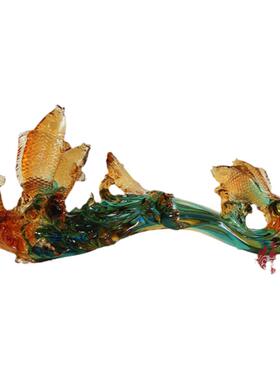 六合春琉璃如意生日贺寿工艺品