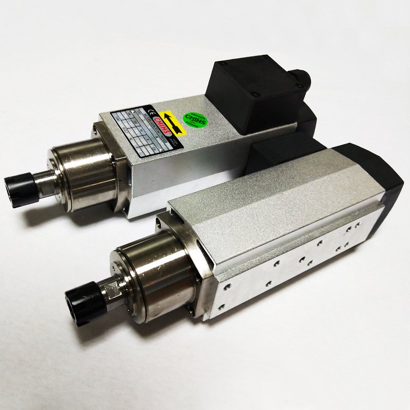 高速轴方形风冷电主轴 高速雕刻机电主轴 手动换刀电主轴S30