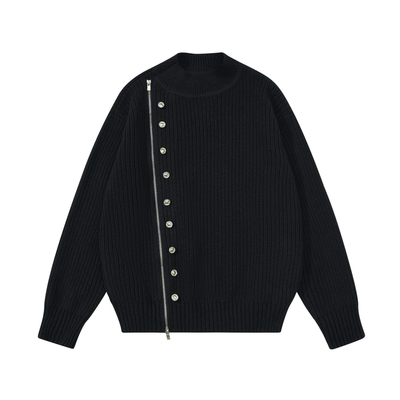 散养文化可外穿内搭高领毛衣开衫