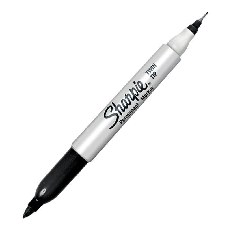 Sharpie记号笔防水快干三福32001双头耐低温实验无尘笔锐意马克笔