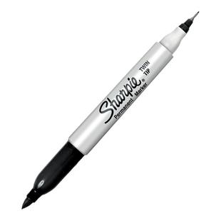 Sharpie记号笔防水快干三福32001双头耐低温实验无尘笔锐意马克笔
