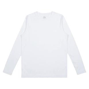 拇指白小T三代水云棉长袖T恤男秋季新款纯色上衣圆领免烫打底衫男
