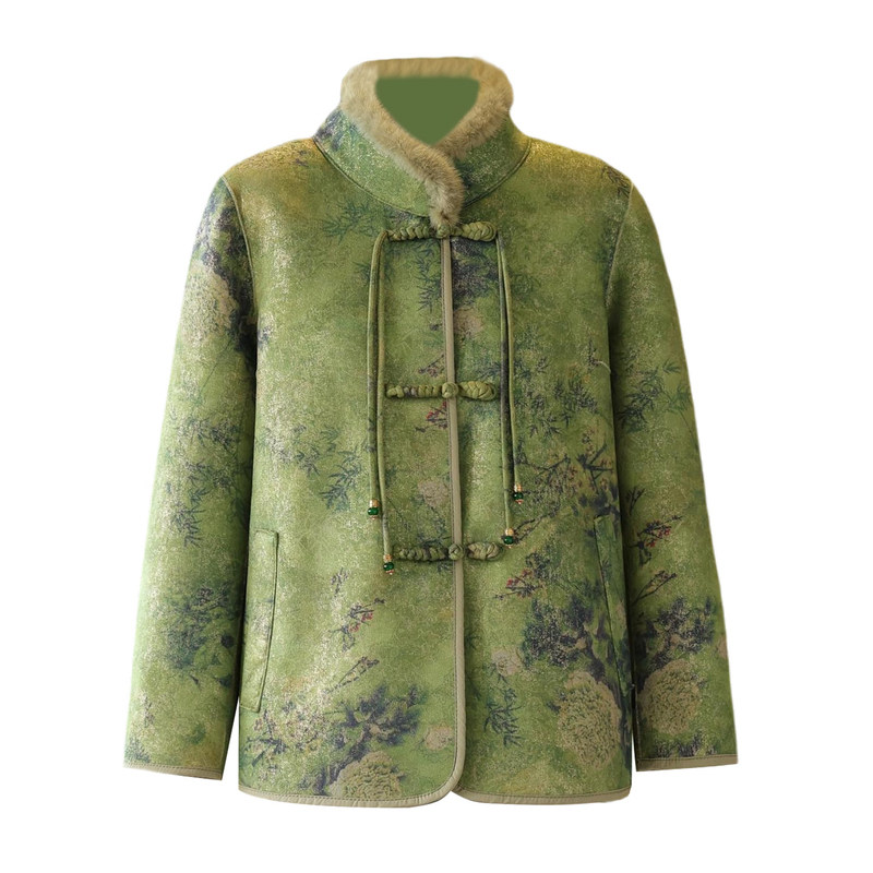 奶奶冬装外套棉服中老年唐装