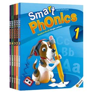 原版进口少儿英语new smart phonics 1/2/3/4/5级学生套装含APP 自然拼读字母发音寒暑假短期专项课程 零基础儿童英语启蒙培训教材
