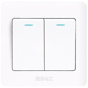 【二开单控】86型开关插座面板电灯开关按钮双开单联两开双控单控