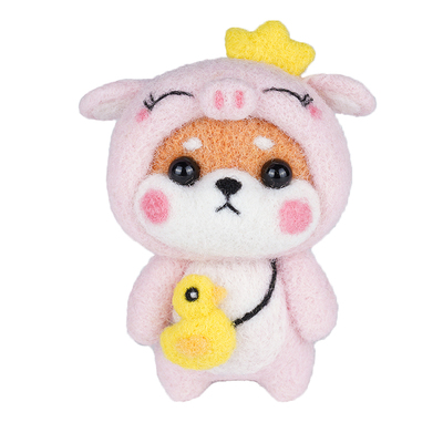 12生肖柴犬羊毛毡手工针扎戳戳乐