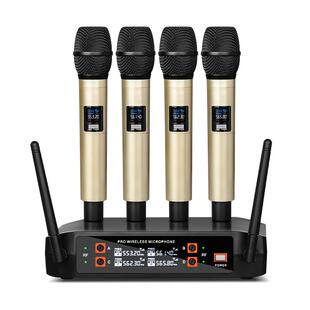 得普声XU2无线麦克风话筒家用k歌家庭ktv卡拉OK一拖二四动圈唱歌