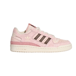【小黑盒】adidas阿迪达斯毛绒鞋带女FORUM LOW粉色板鞋 KJ4300