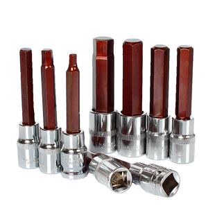 内六角套筒头套装组合螺丝刀S2加长1/2电动内6角旋具套筒批头扳手