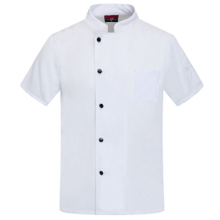夏季超薄款厨师工作服男全透气网冰丝厨房烧烤餐饮厨师服夏装短袖