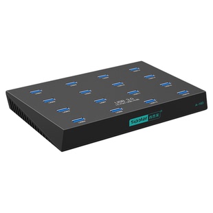西普莱A-163工业级16口USB3.0集线器U盘TF卡批拷贝测试U盘量产HUB分线器 下单送拷贝软件