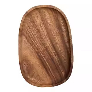 木质椭圆形托盘简约家用装饰盘相思木整板原木餐具摆件相思木托盘