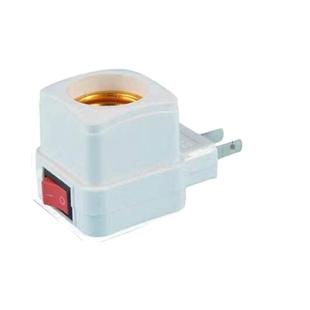 一体式带开关e27螺旋纹口灯座插头墙壁式转换头节能灯通用灯坐