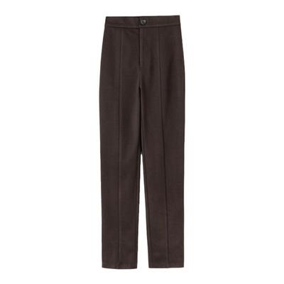 韩雨嘉小脚长裤韩雨嘉米白