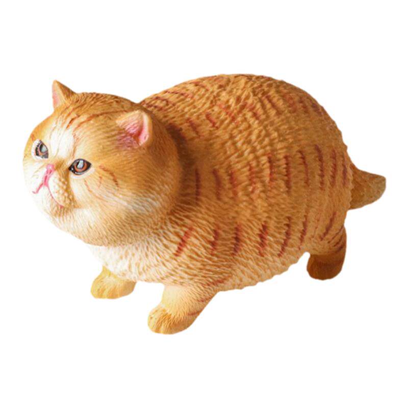 仿真动物玩具模型短毛肥猫波斯加菲猫儿童礼物摆件猫咪可爱萌摆件