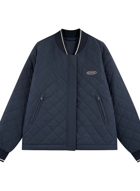 NILICO陈媚【蓝色天空】男女同款青春减龄羽棉绗格百搭棒球领棉服