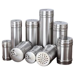 烧烤撒料瓶芝麻孜然罐商用防潮不锈钢旋转厨房盐罐撒粉罐子