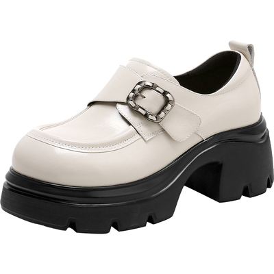 星期六老钱风小个子厚底乐福鞋女