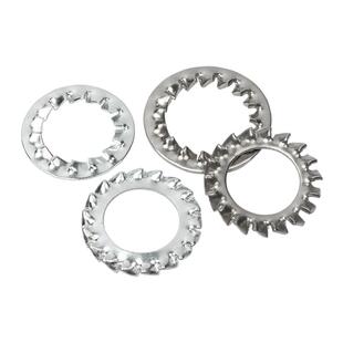 304不锈钢内外锯齿垫片铁白锌防滑止动锁紧垫圈防松M3M4M5M6M8M33