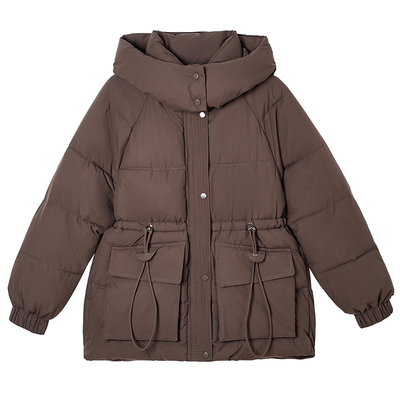 2025新款口袋收腰短款棉服