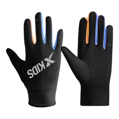 特步儿童保暖手套冬骑行五指防寒