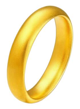 水贝黄金泥鳅背戒指古法实心素圈