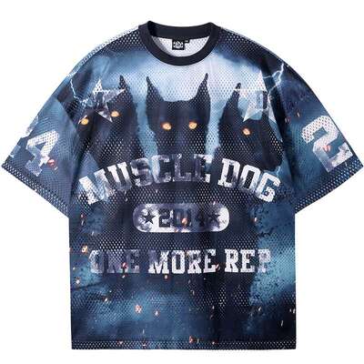 肌肉狗军旅风运动休闲短袖T恤男