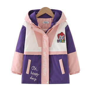 童装女童秋装冲锋衣棉衣洋气时髦中大童潮流摇粒绒三合一厚外套