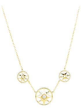 八芒星罗盘项链嵌白贝母简约颈链