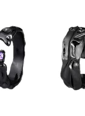 Wind 冷淡风不规则个性百搭暗黑戒指女小众设计感时尚开口戒指环