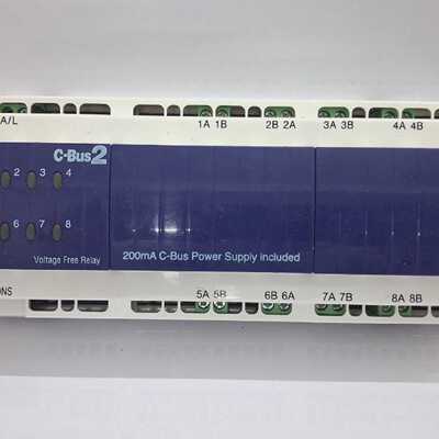 CLIPSAL L5508RVF 8-CHANNEL VOLTAGE FREE RELAY C-BUS2 200mA P