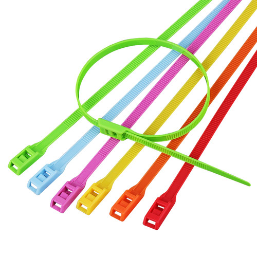 彩色淘气堡扎带8*350*400mm 平扣尼龙捆绑带扎绳儿童乐园专用配件