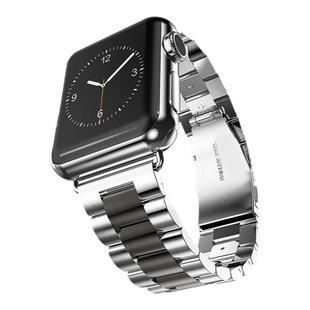 适用Apple Watch10手表带金属三珠不锈钢带SE3/5/7/8苹果手表iwatchs10精钢表带运动腕带链式潮牌男女s11链条