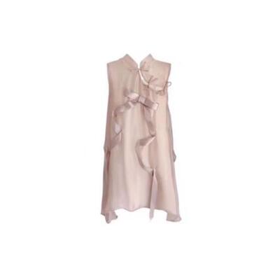 ishui-新中式蝴蝶结无袖连衣裙